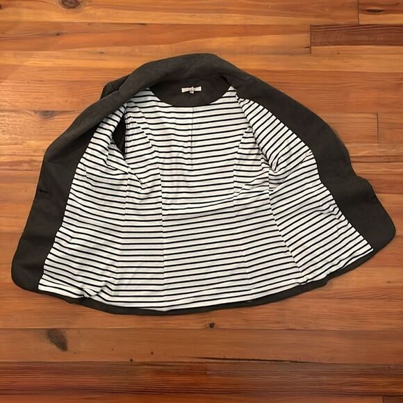 41 Hawthorn Heather Gray Knit Blazer Jacket Womens Size Medium Ruched Sleeves - Picture 4 of 10